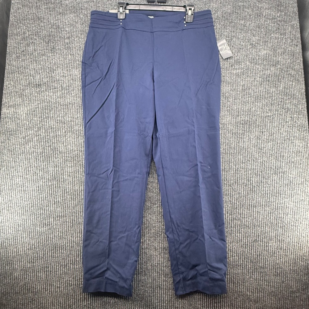 JM Collection Slim Leg Pants Women XL Blue NEW Tummy Control Comfort Waistband
